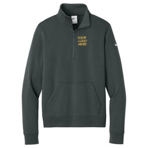 NIKE Women's Club Fleece Sleeve Swoosh 1/2 Zip Thumbnail