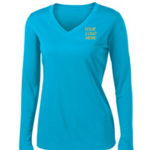 Sport-Tek Ladies Long Sleeve PosiCharge Competitor V-Neck Tee Thumbnail