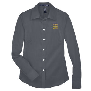 Devon & Jones Women's Crown Collection Solid Stretch Twill Woven Dress Shirt Thumbnail