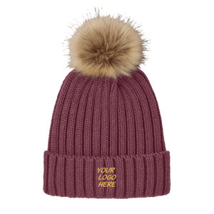 Port Authority Faux Fur Pom Beanie Thumbnail