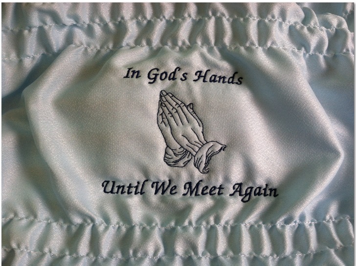 In God's Hands Casket Blanket