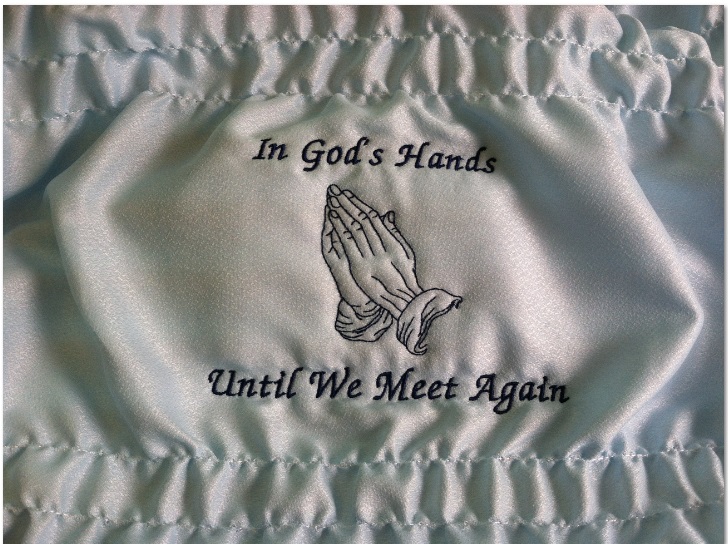 In God's Hands Casket Blanket